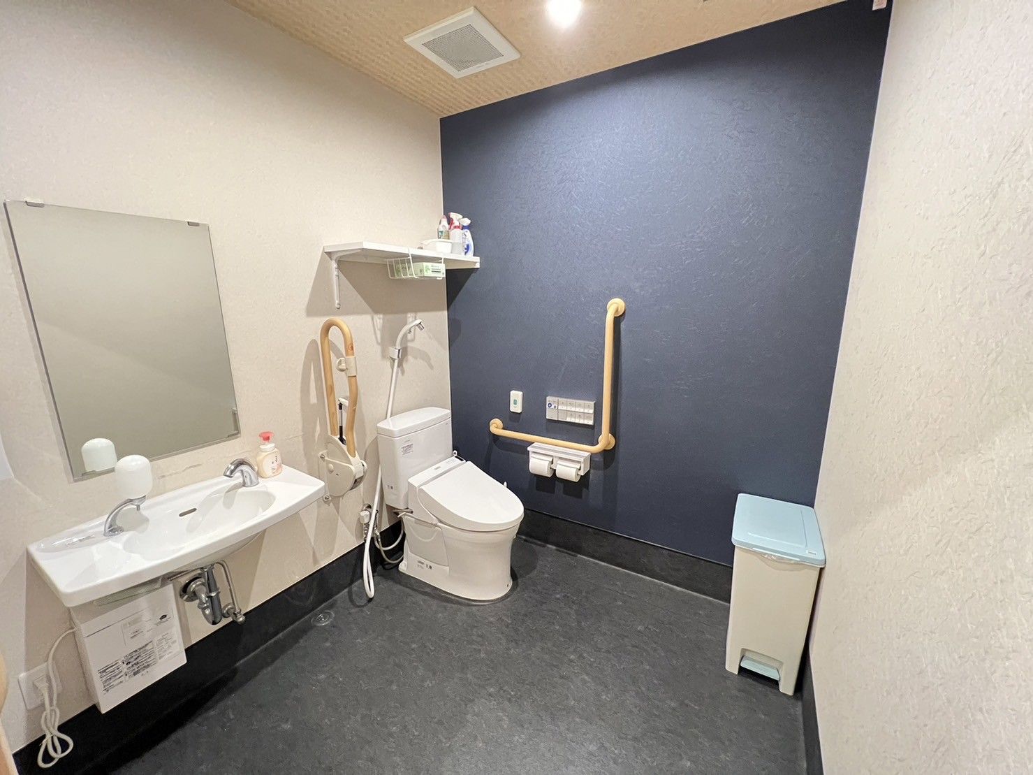 手すり付きトイレの浴室