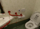 介護施設の洗面所とトイレの様子