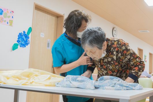 スタッフと入居者様