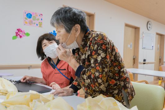 スタッフと入居者様