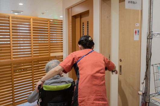 スタッフと入居者様