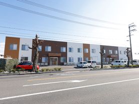 シマシマ模様の色をした外観