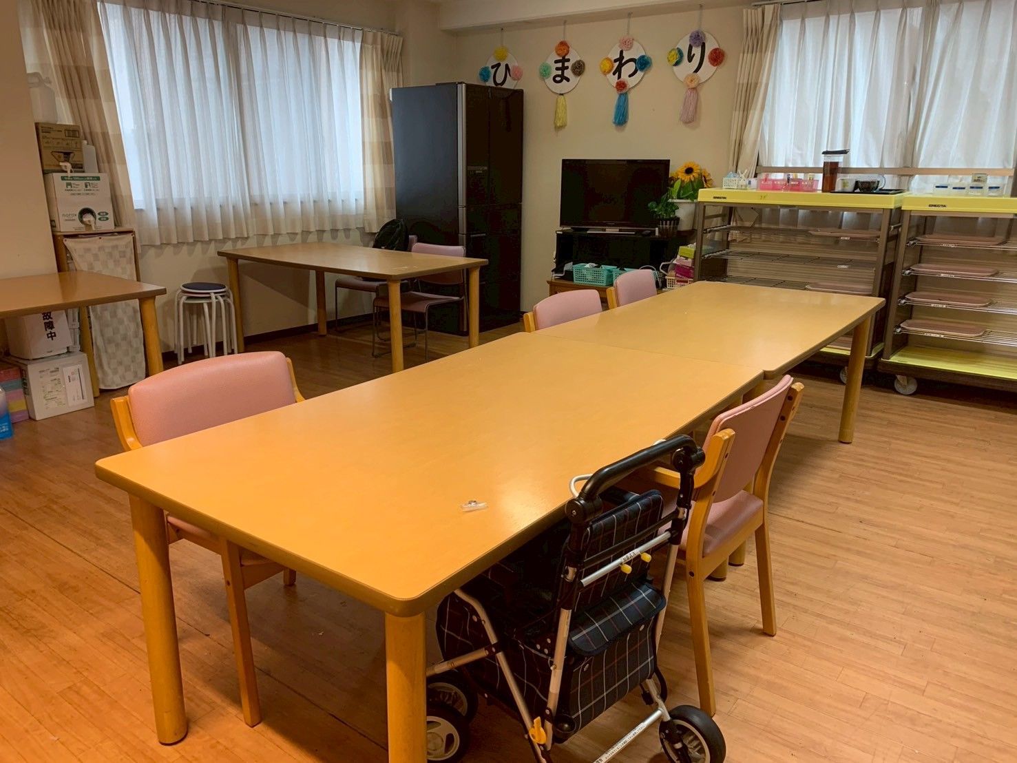 明るい共有スペース