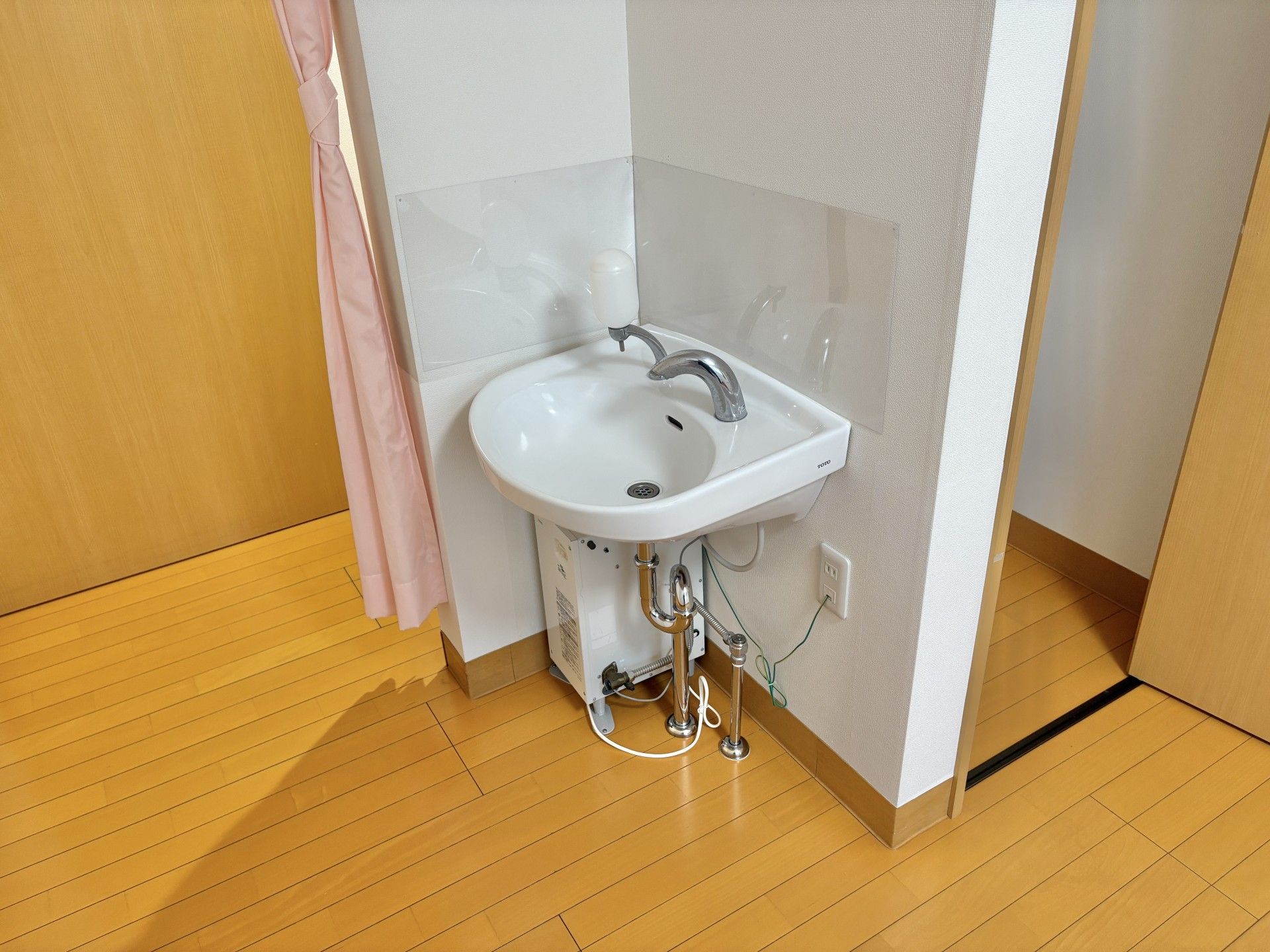 手洗い場の一角