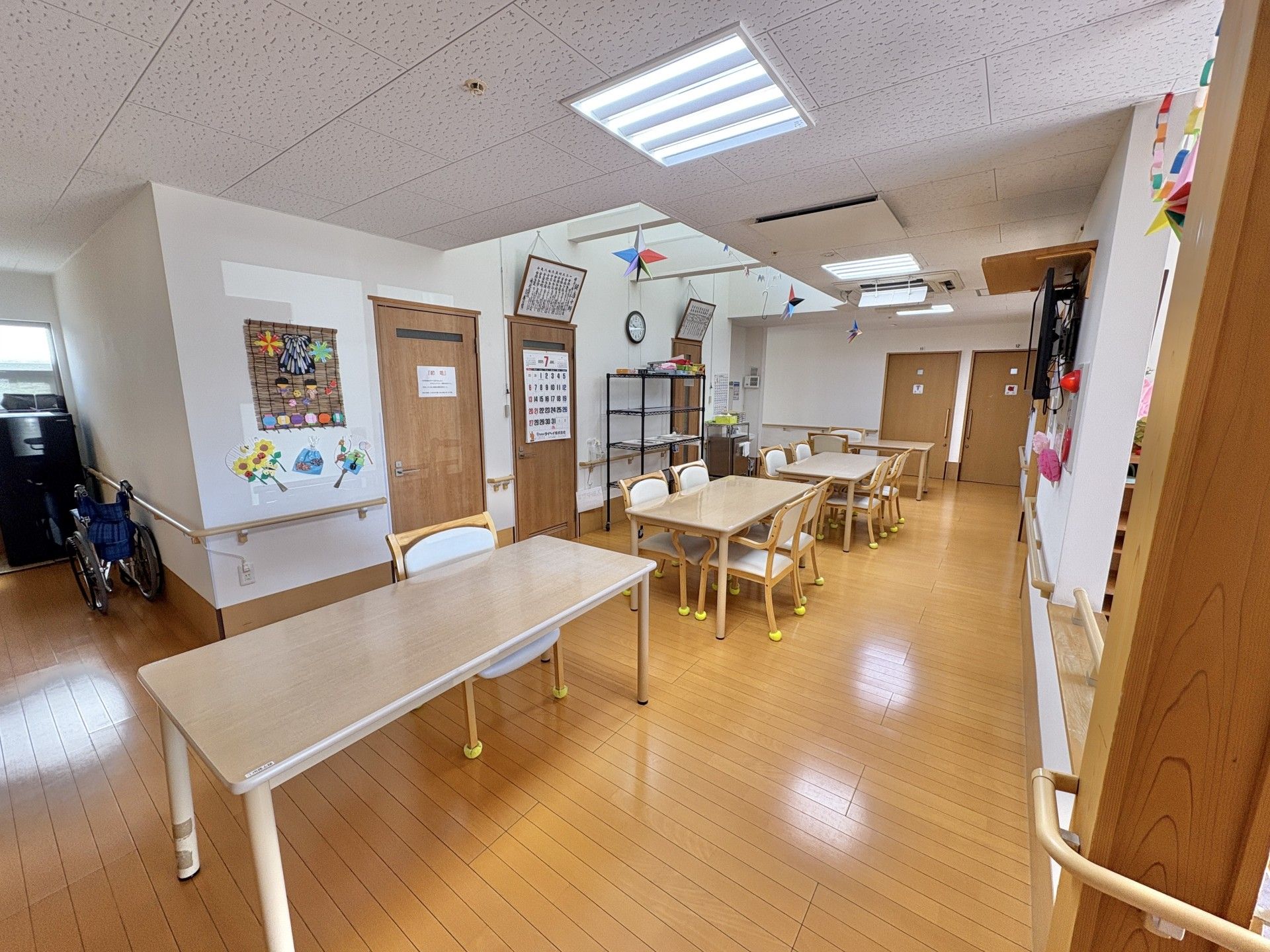 明るい共有スペース