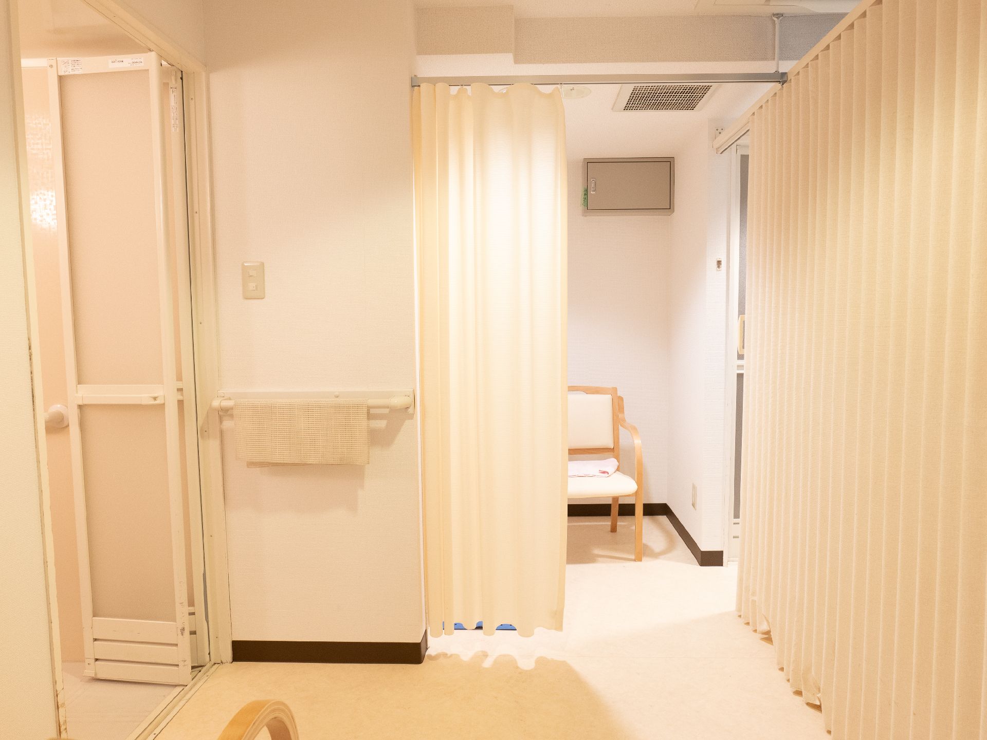 ゆとりをもたせた脱衣所
