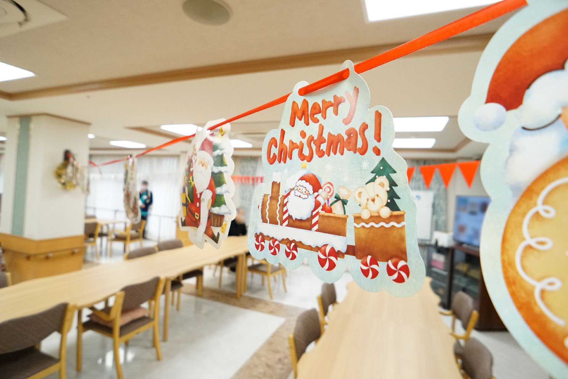 介護スタッフが飾り付けた展示物