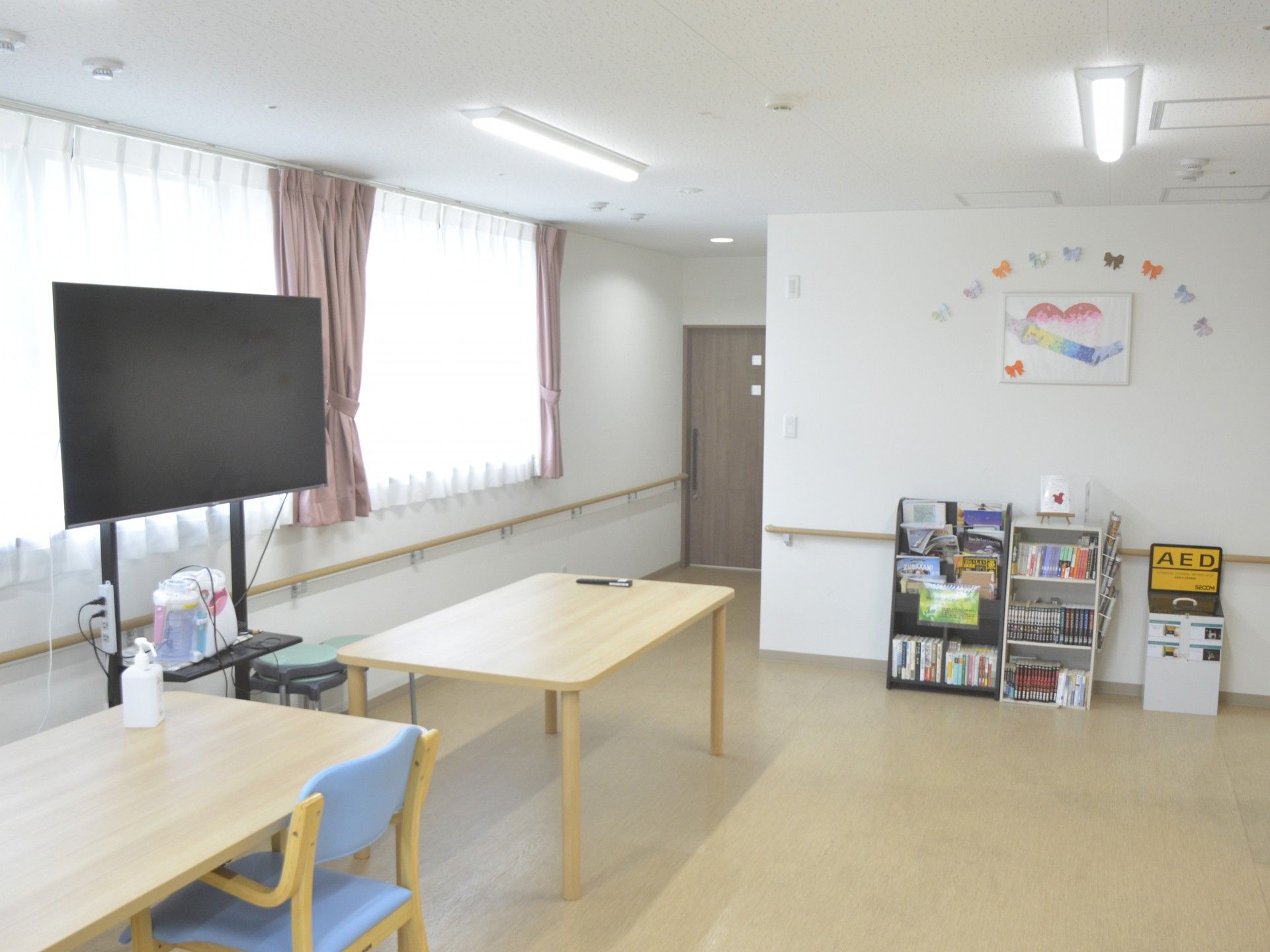 明るい共有スペース