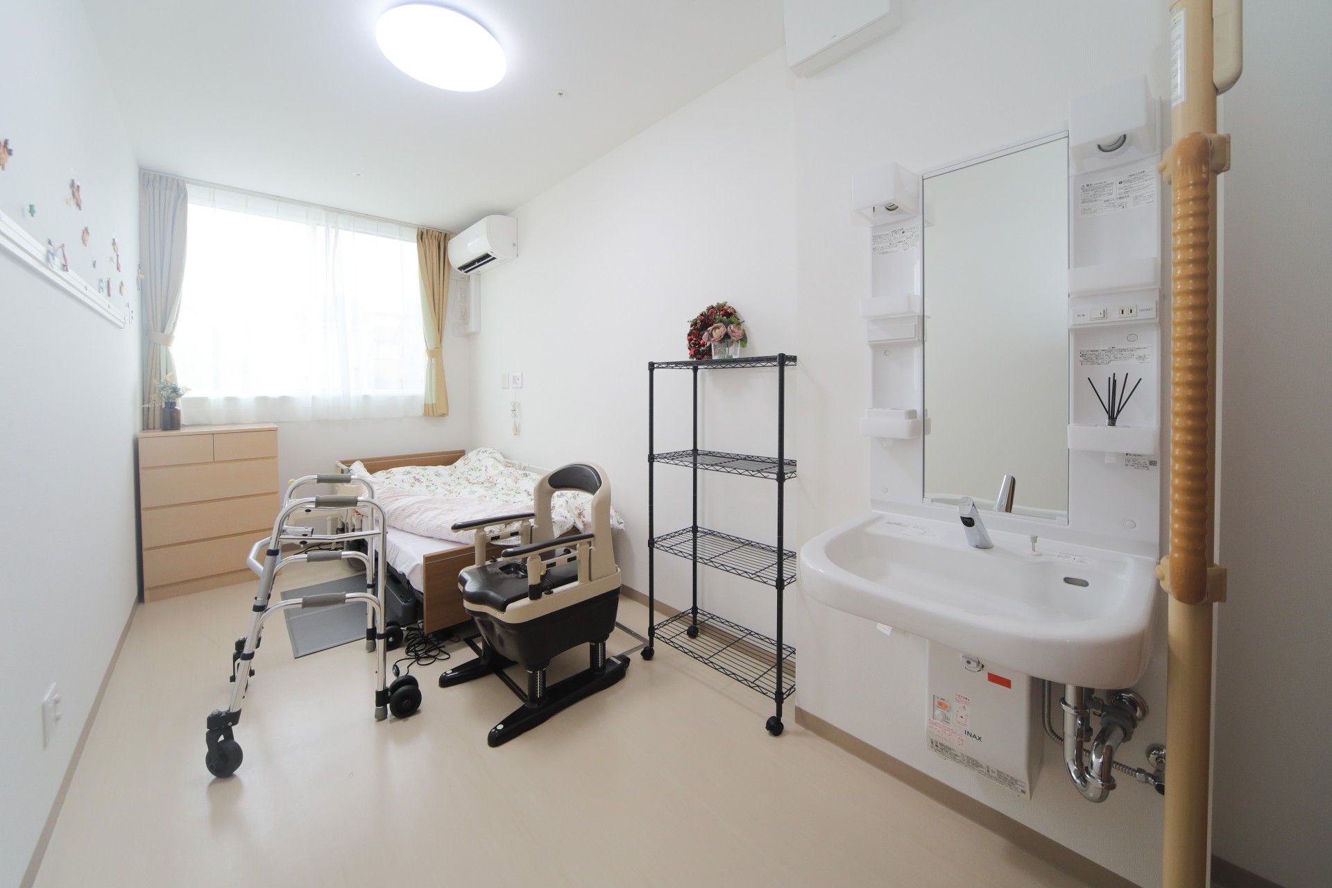 各部屋に設置された洗面台