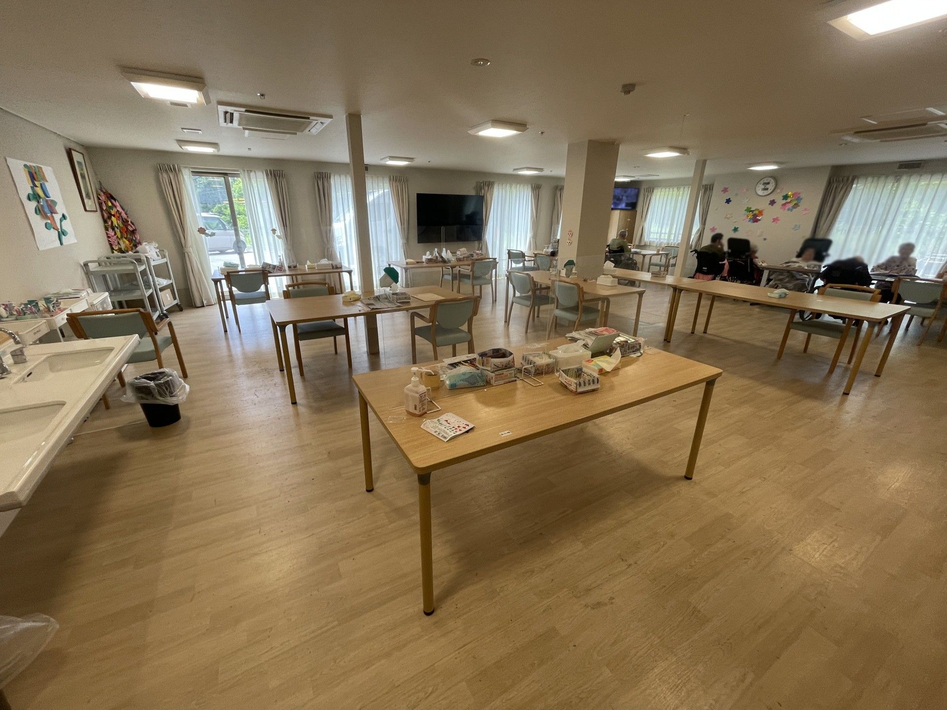 明るい共有スペース