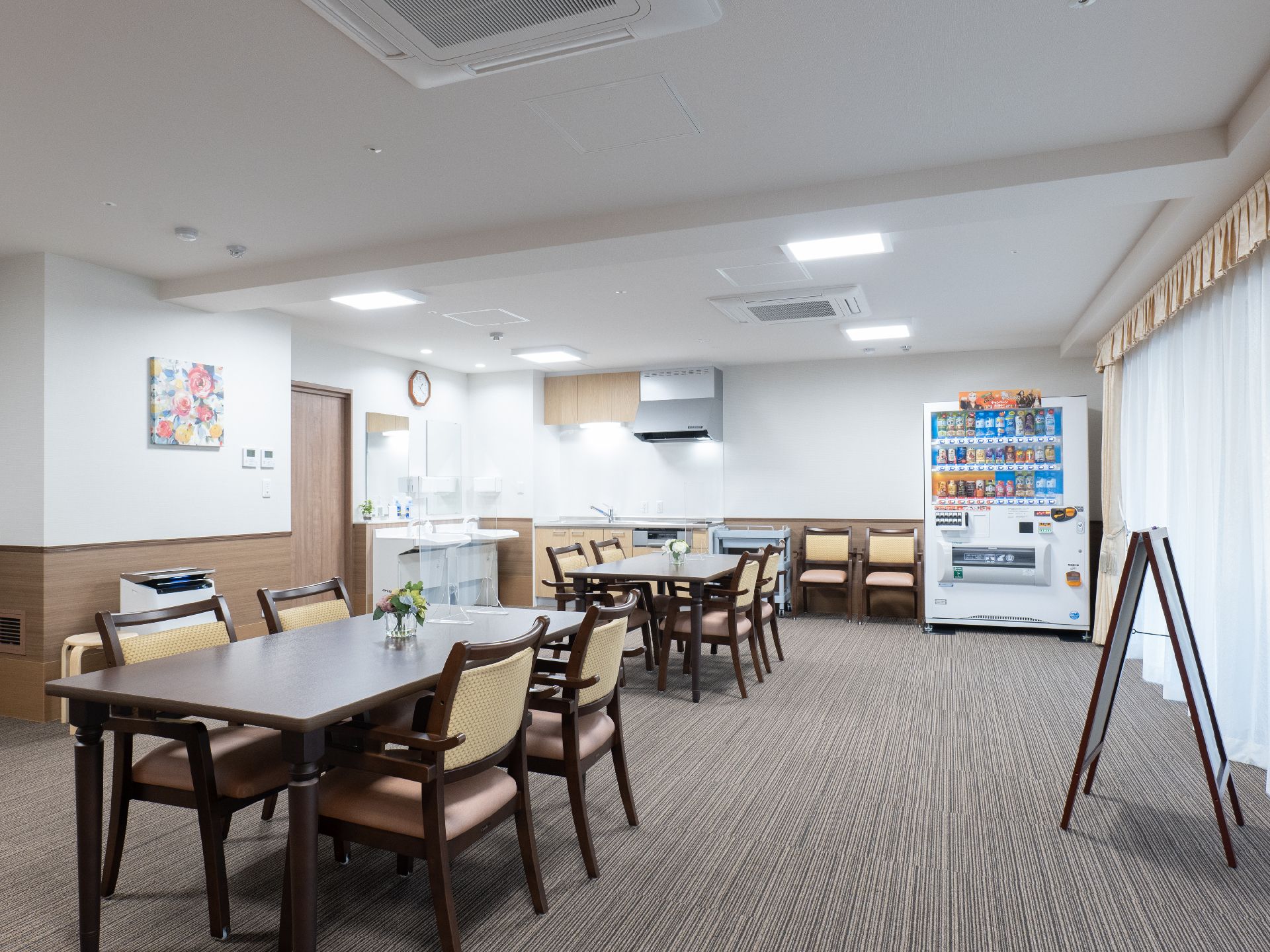 食事やコミュニケーションの際に入居者が集まる共有スペース