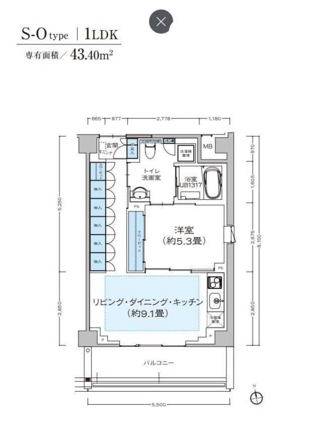 S-Otypeの間取り図