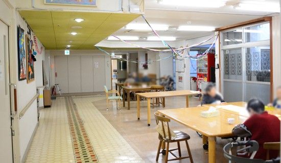 明るい共有スペース