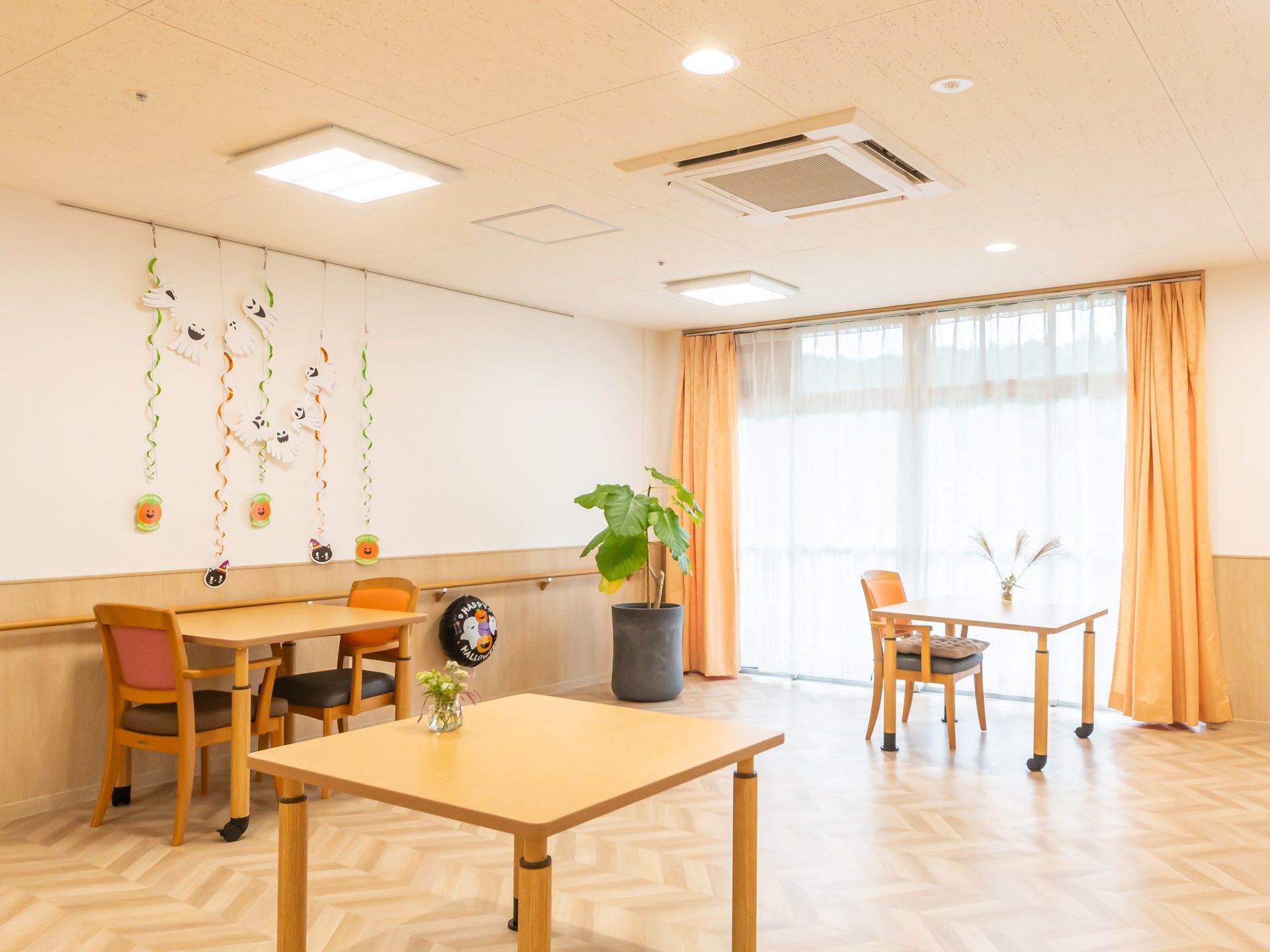 明るい共有スペース