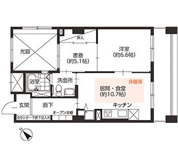 ライフ＆シニアハウス川越南七彩の街のライフハウス（一般居室）のフロアマップ
