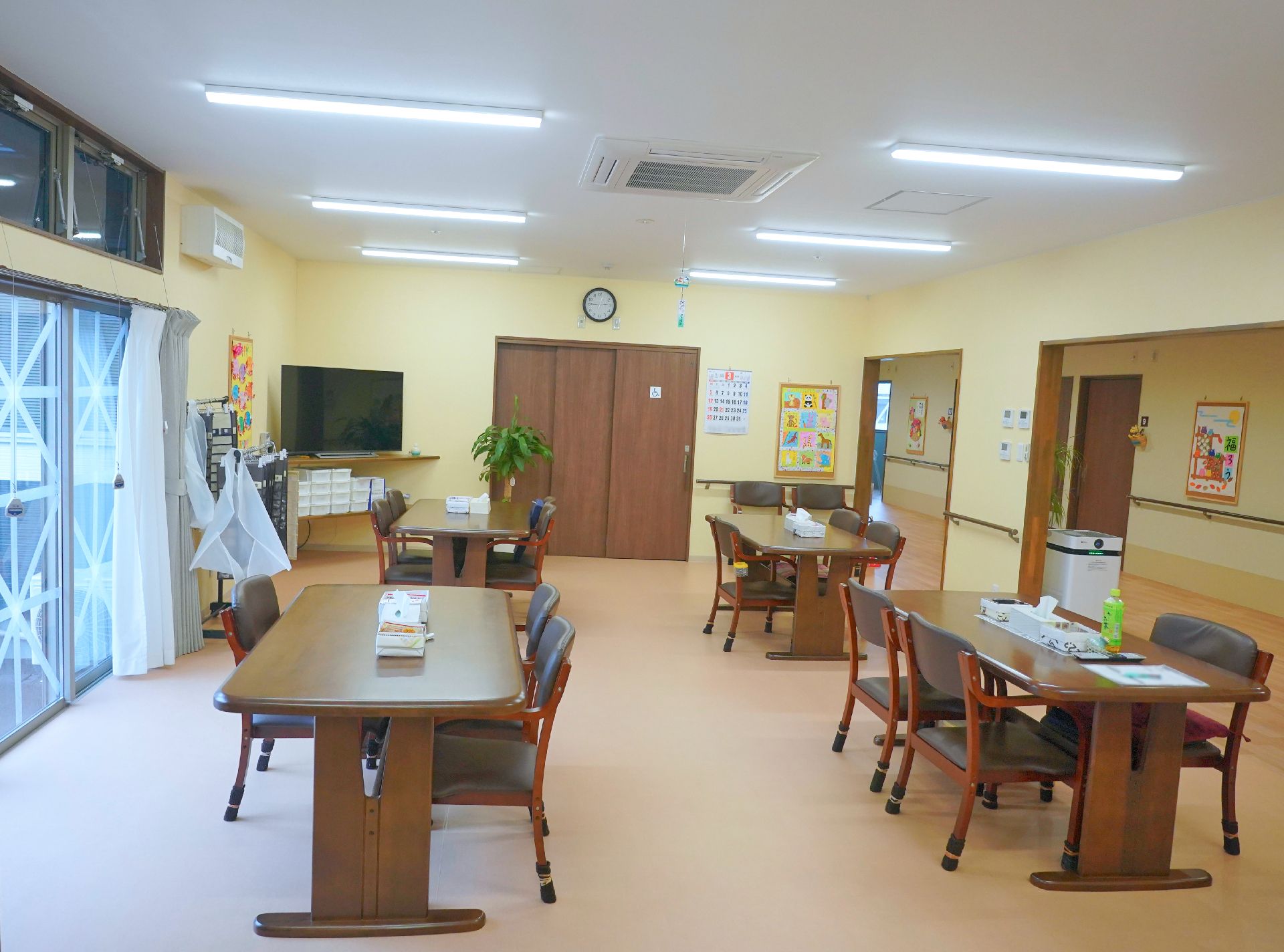 入居者同士でコミュニケーションを取ることが可能な共有スペース