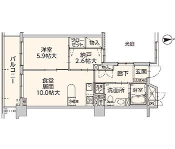 ライフ＆シニアハウス港北2の2～6階 / 一般居室ライフハウス（自立型）の間取り図