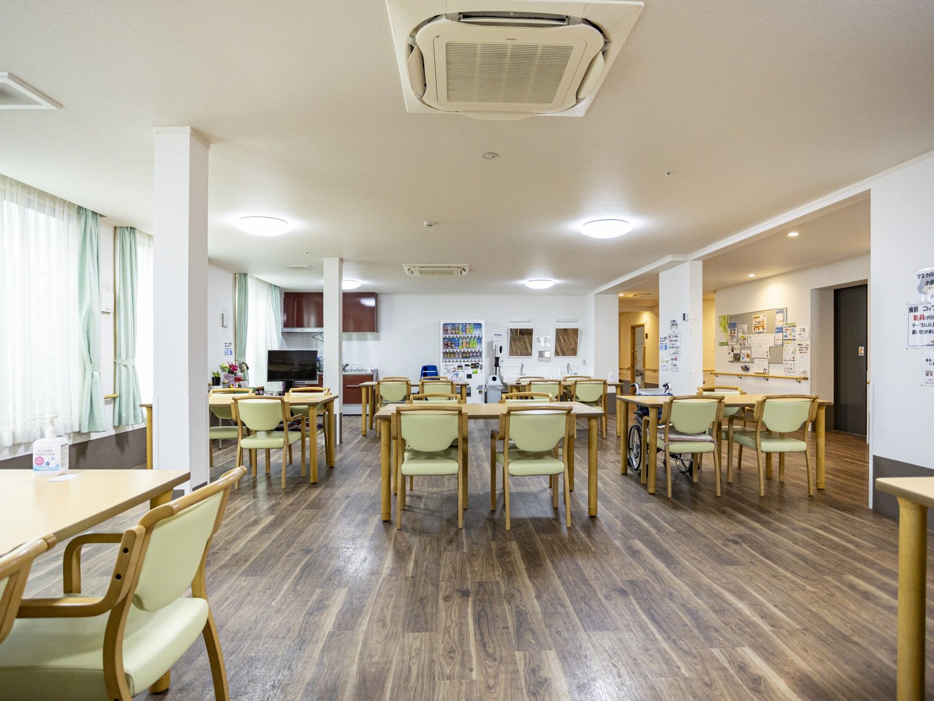 明るい共有スペース