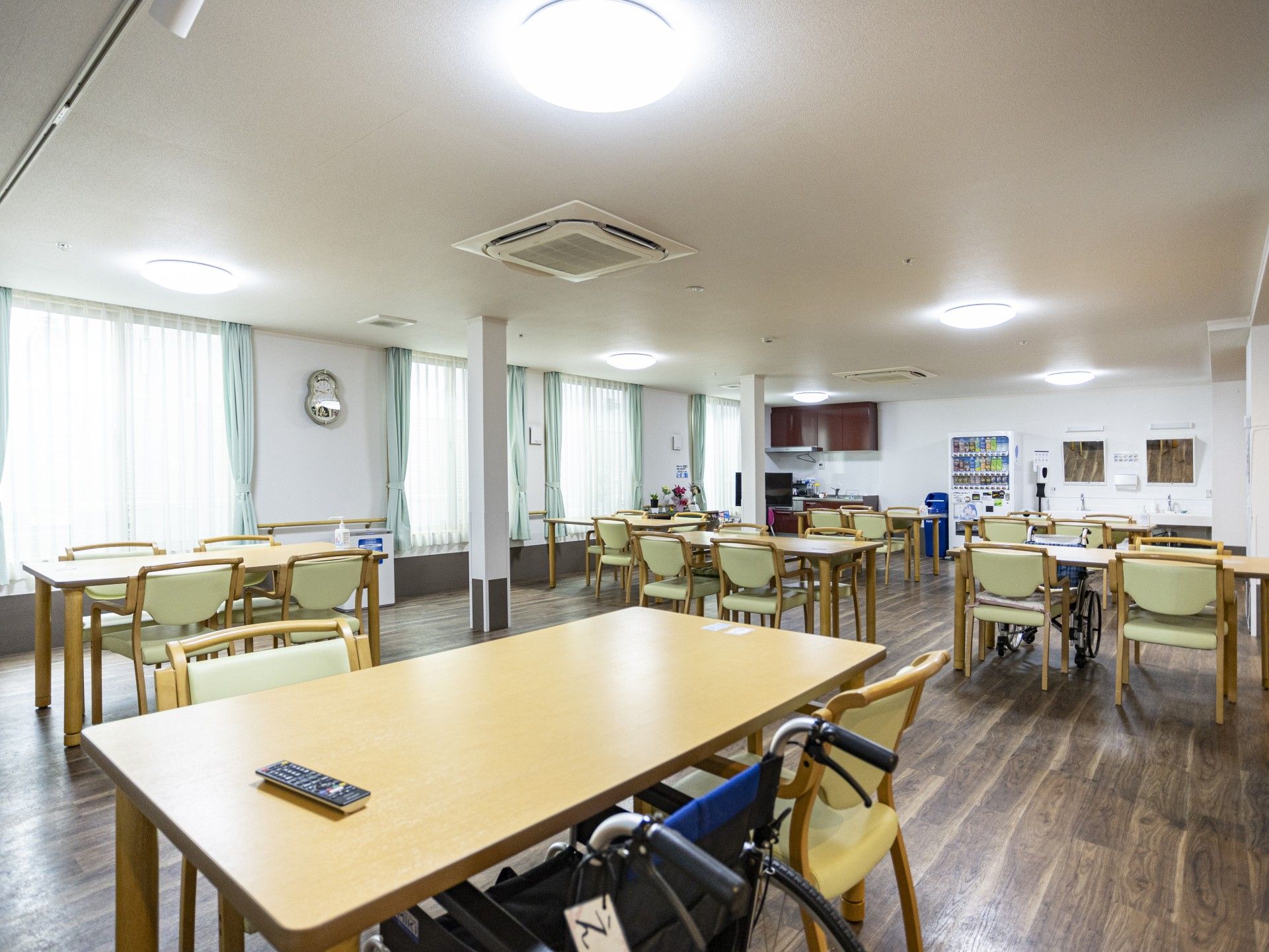 明るい共有スペース