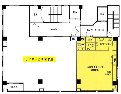 広々とした間取り図