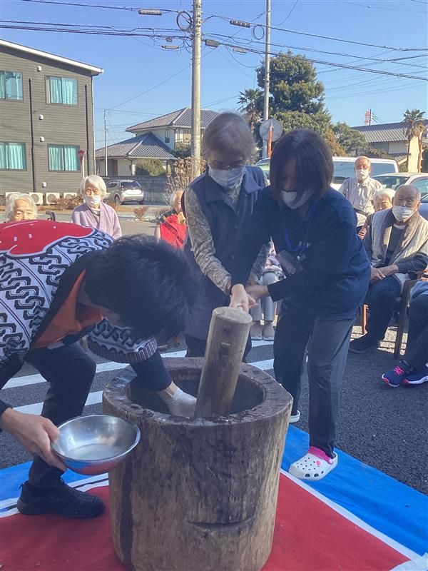餅つきイベントの様子