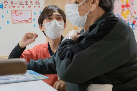 スタッフと入居者様