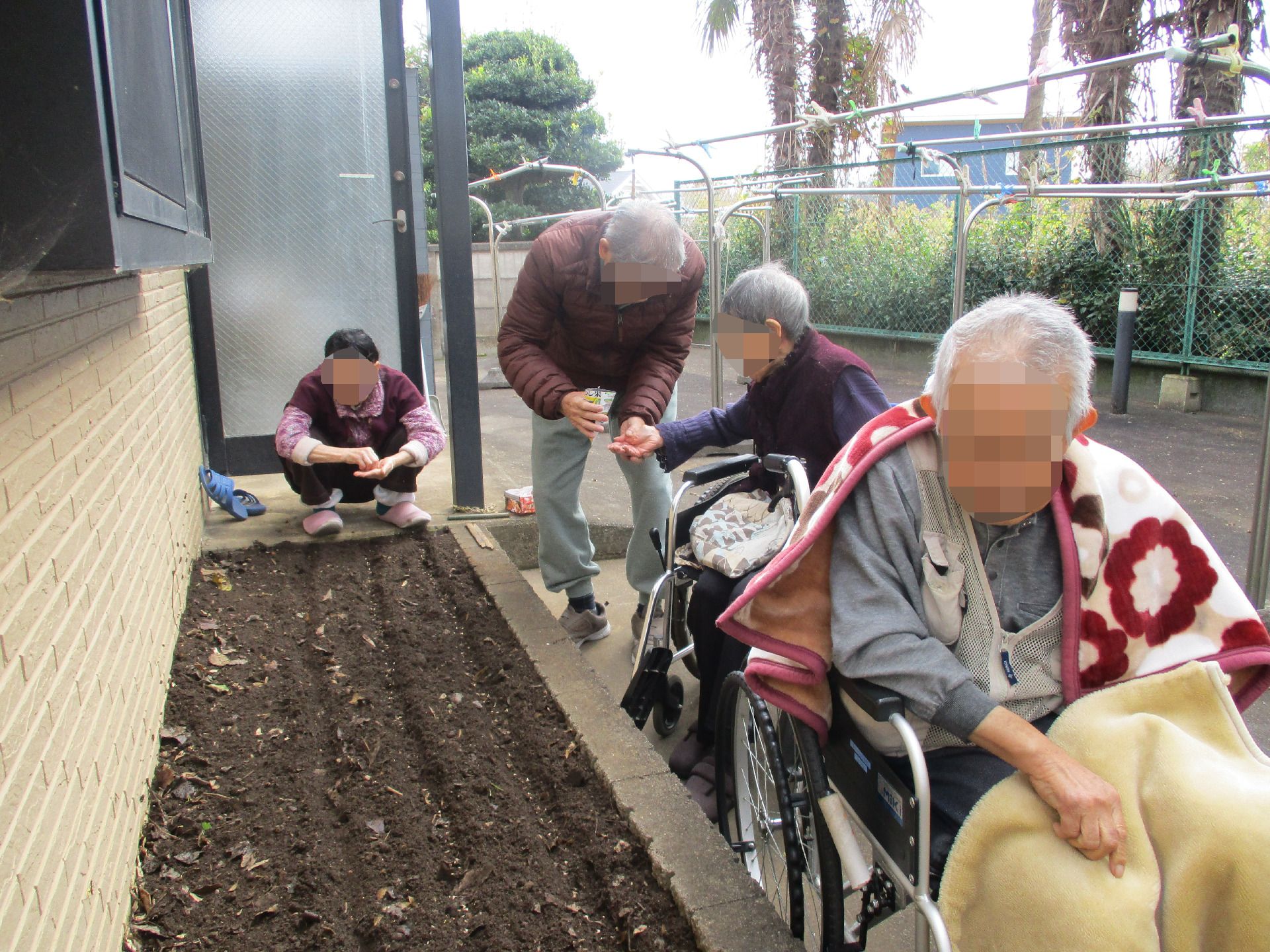 農作業する高齢者