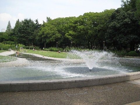 噴水が楽しめる自然豊かな公園は、見ているだけで心が癒される。暑い日に涼めるお散歩場所として、最適の場所となっている。