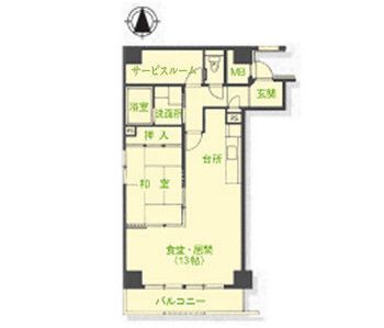 一般居室の間取り図