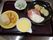 朝食のトレイ