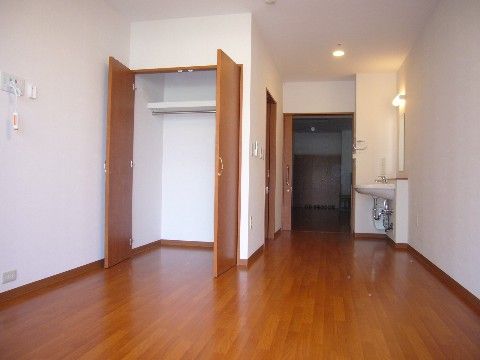 クローゼットと洗面台を完備した居室