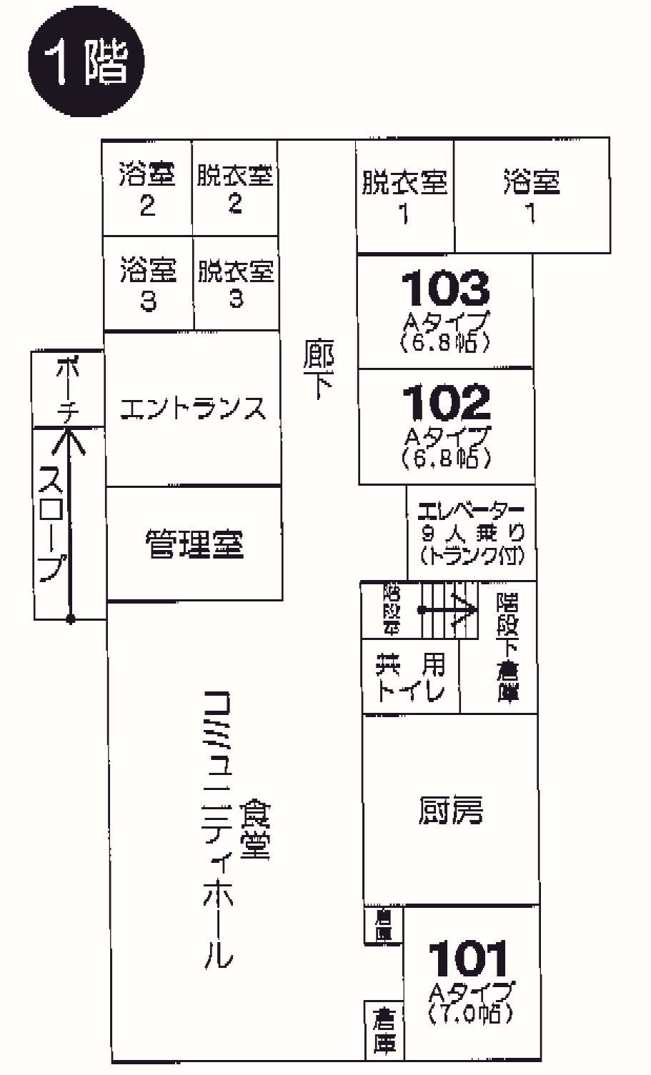 カーサシルクの１階フロアマップ