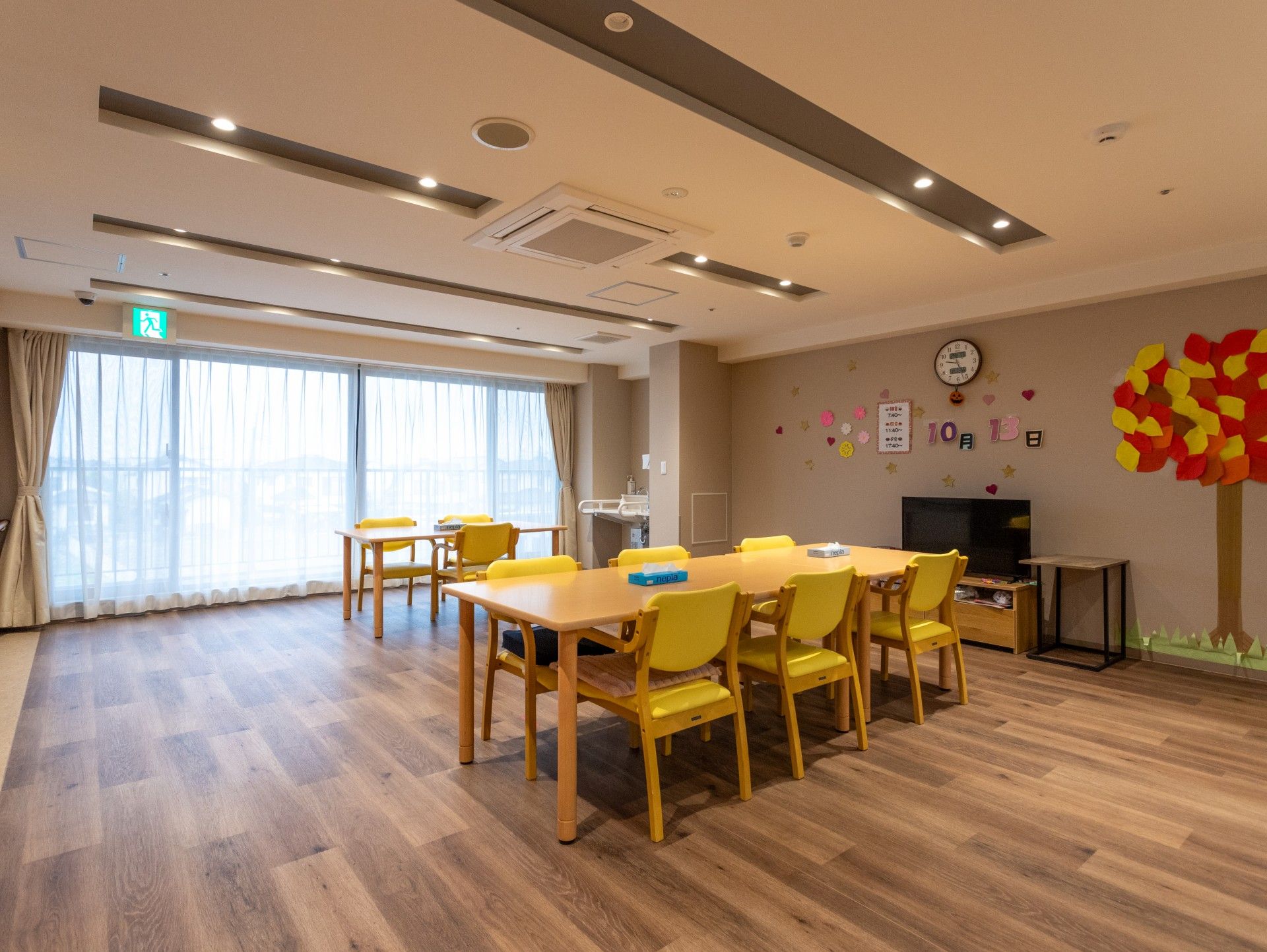 明るい共有スペース