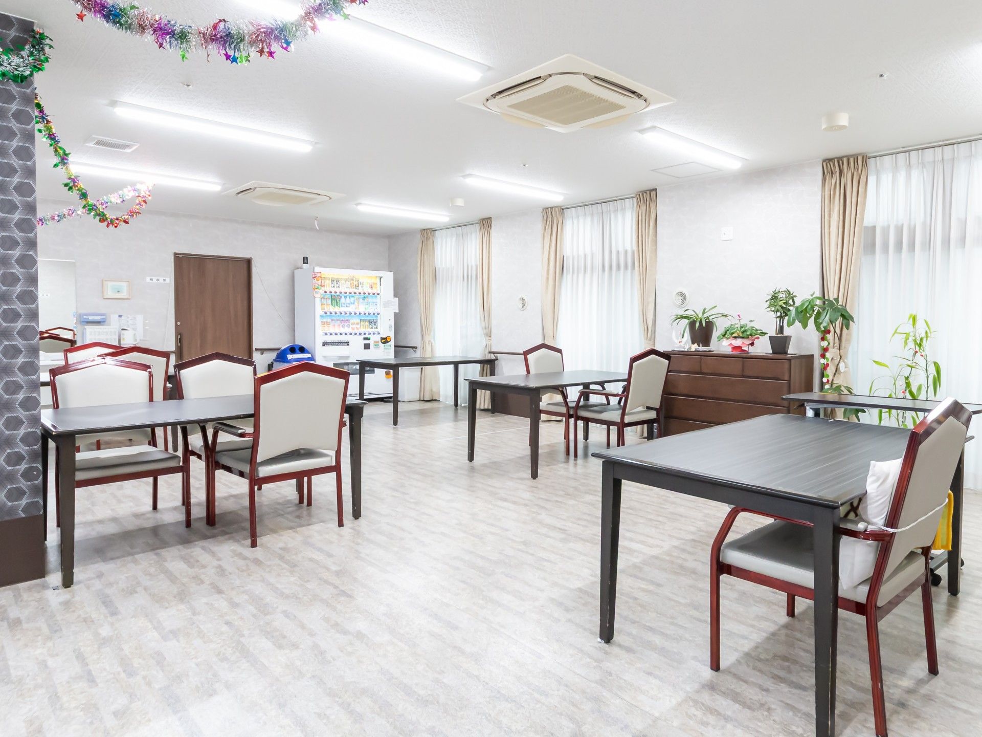 明るい共有スペース