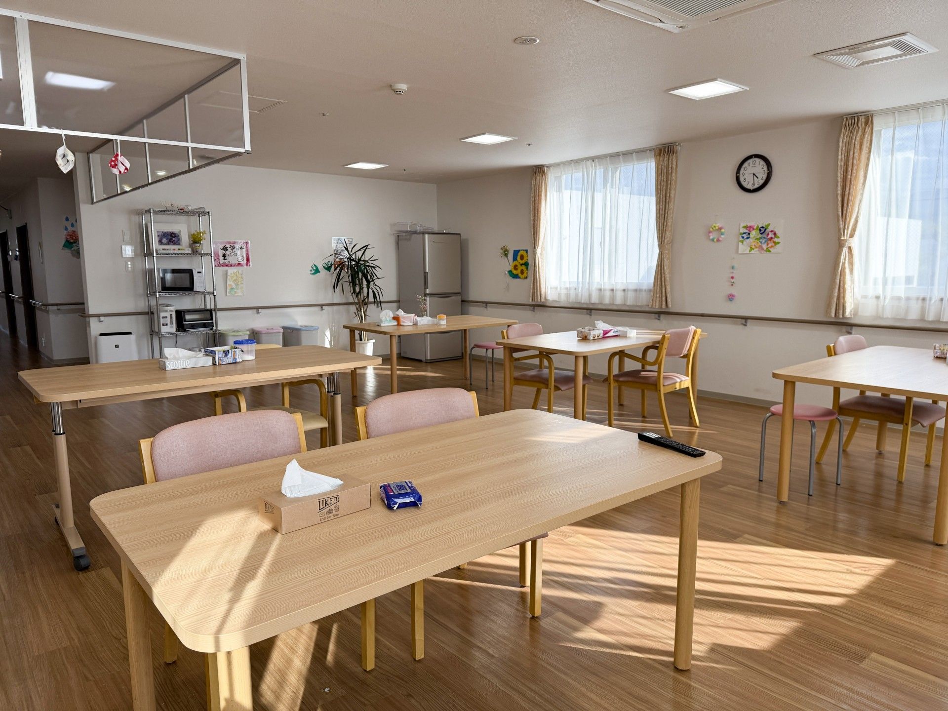 明るい共有スペース