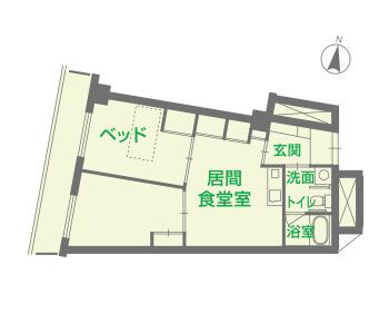 シニアハウス長居公園の間取り2の間取り図