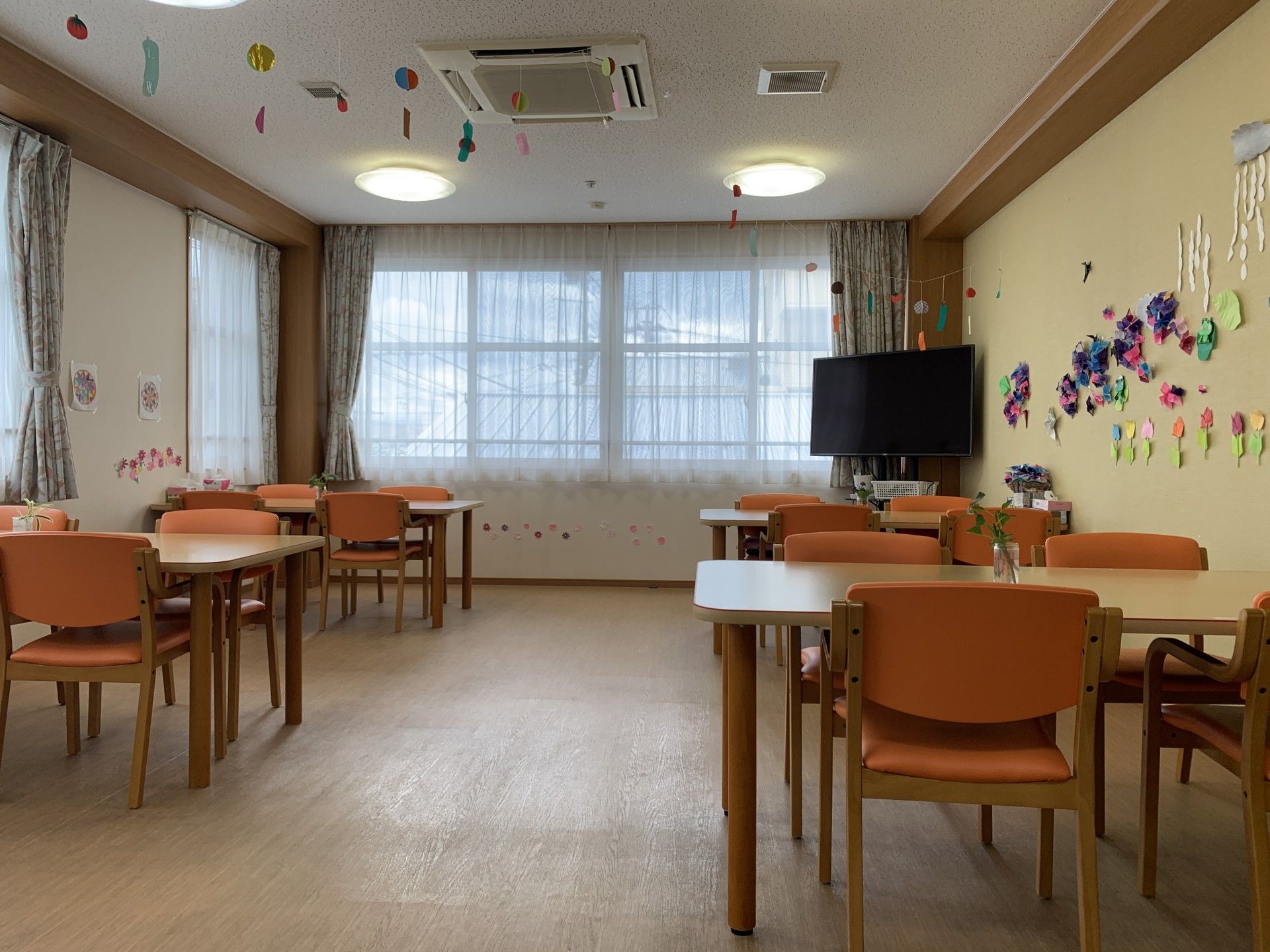 明るい共有スペース