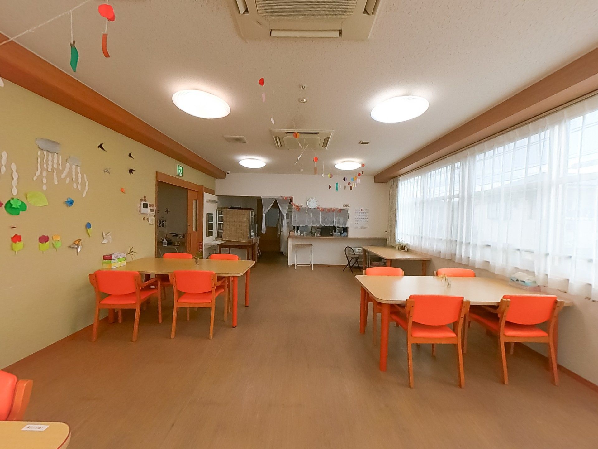 明るい共有スペース