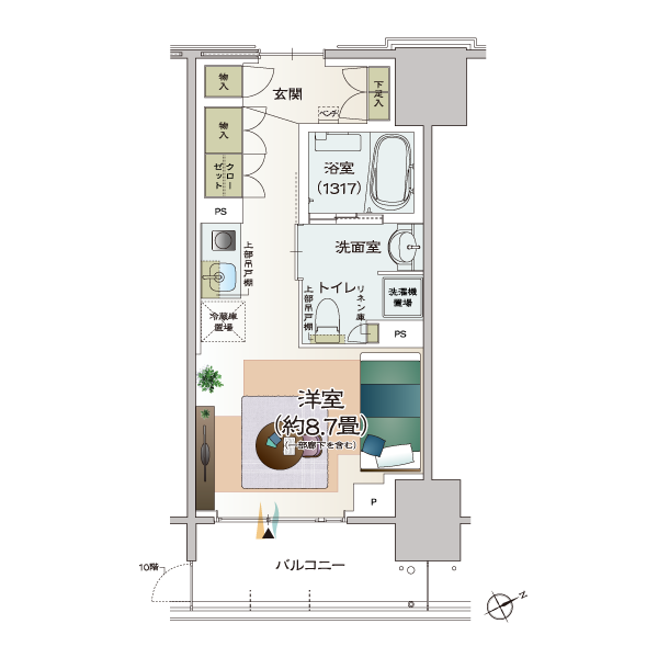 居室の間取り図