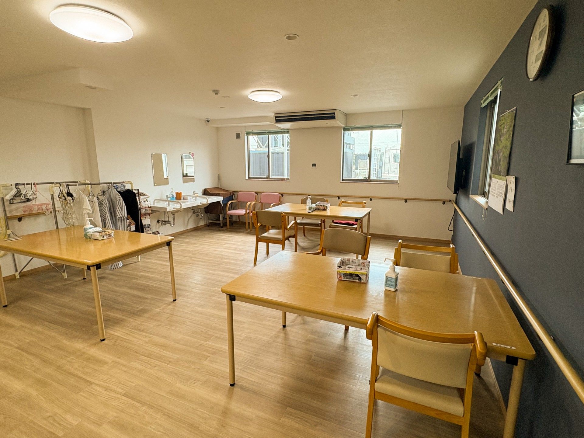明るい共有スペース