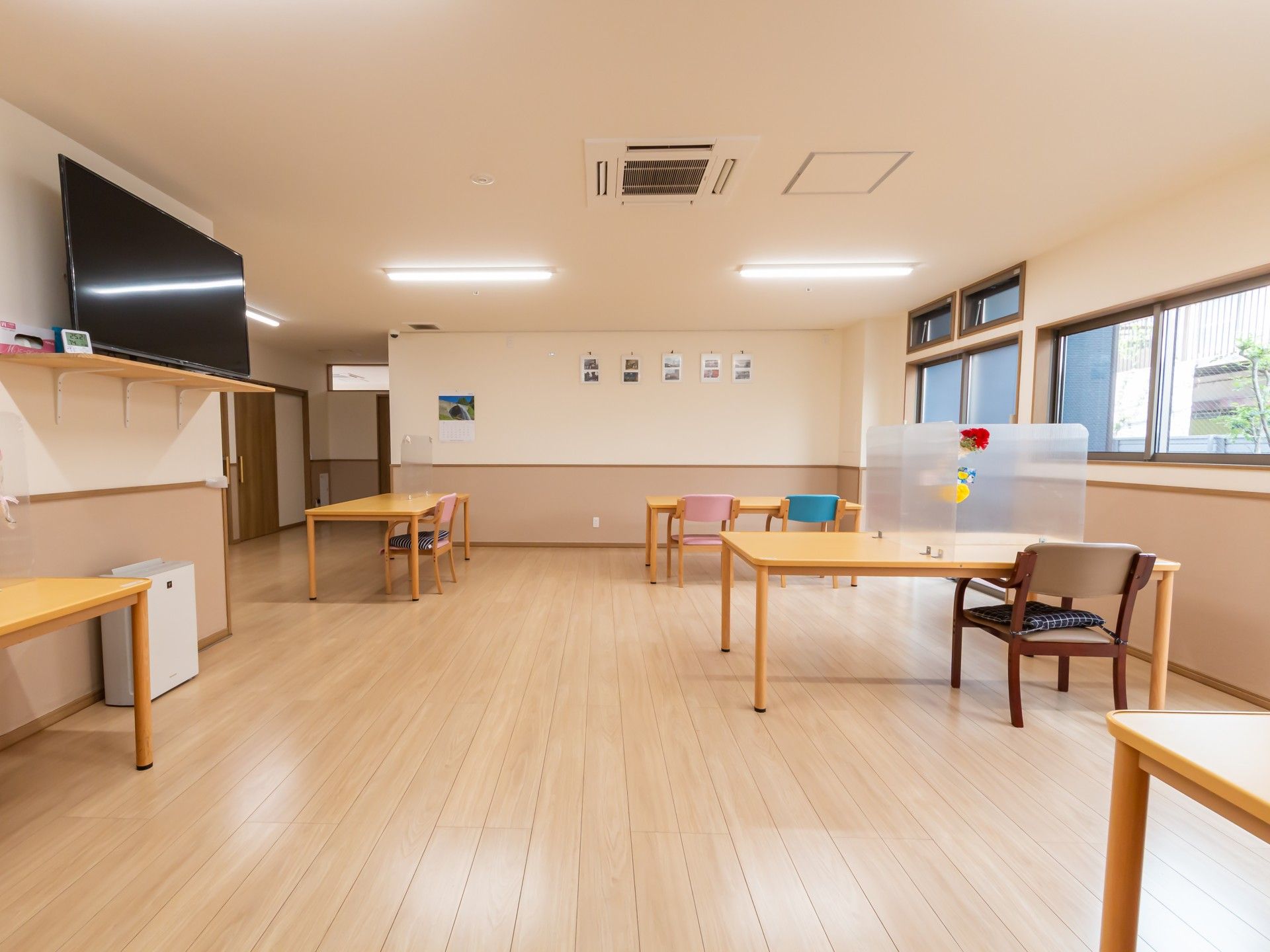 明るい共有スペース