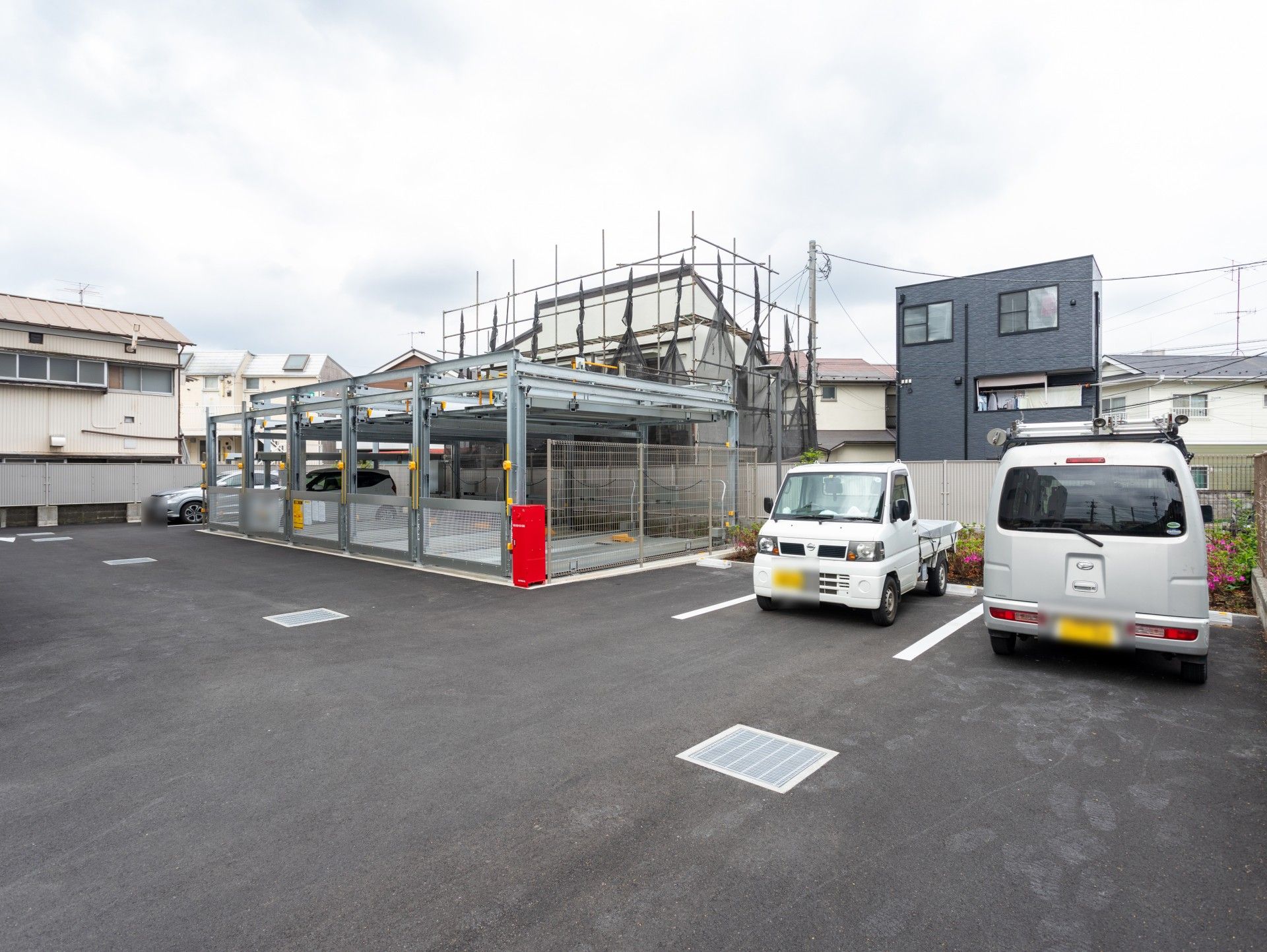 整備された駐車場