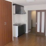二人部屋の広々したキッチン空間