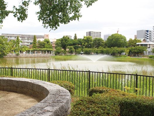 近隣施設（万代池公園）