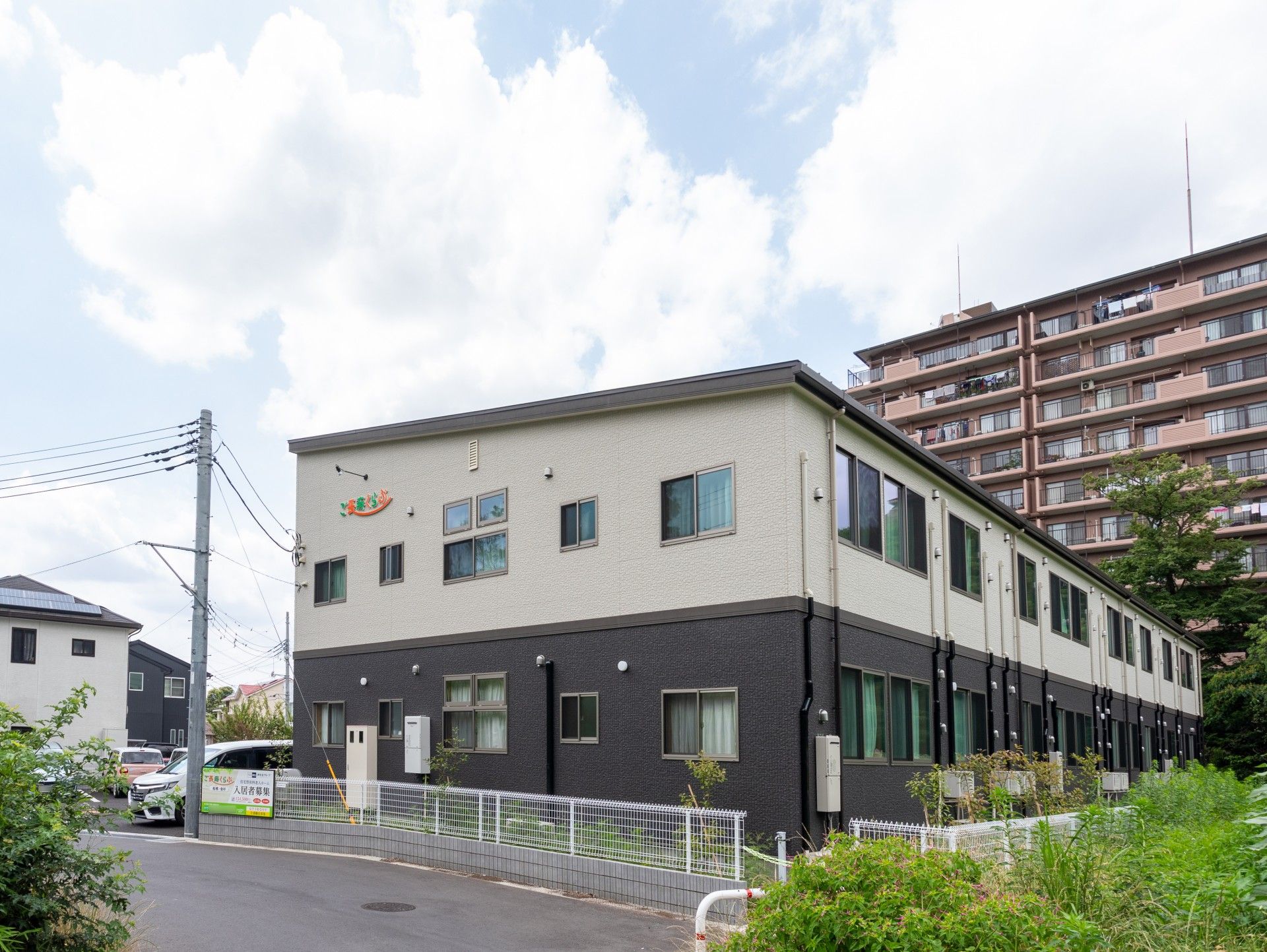 ゆとりある建物の外観