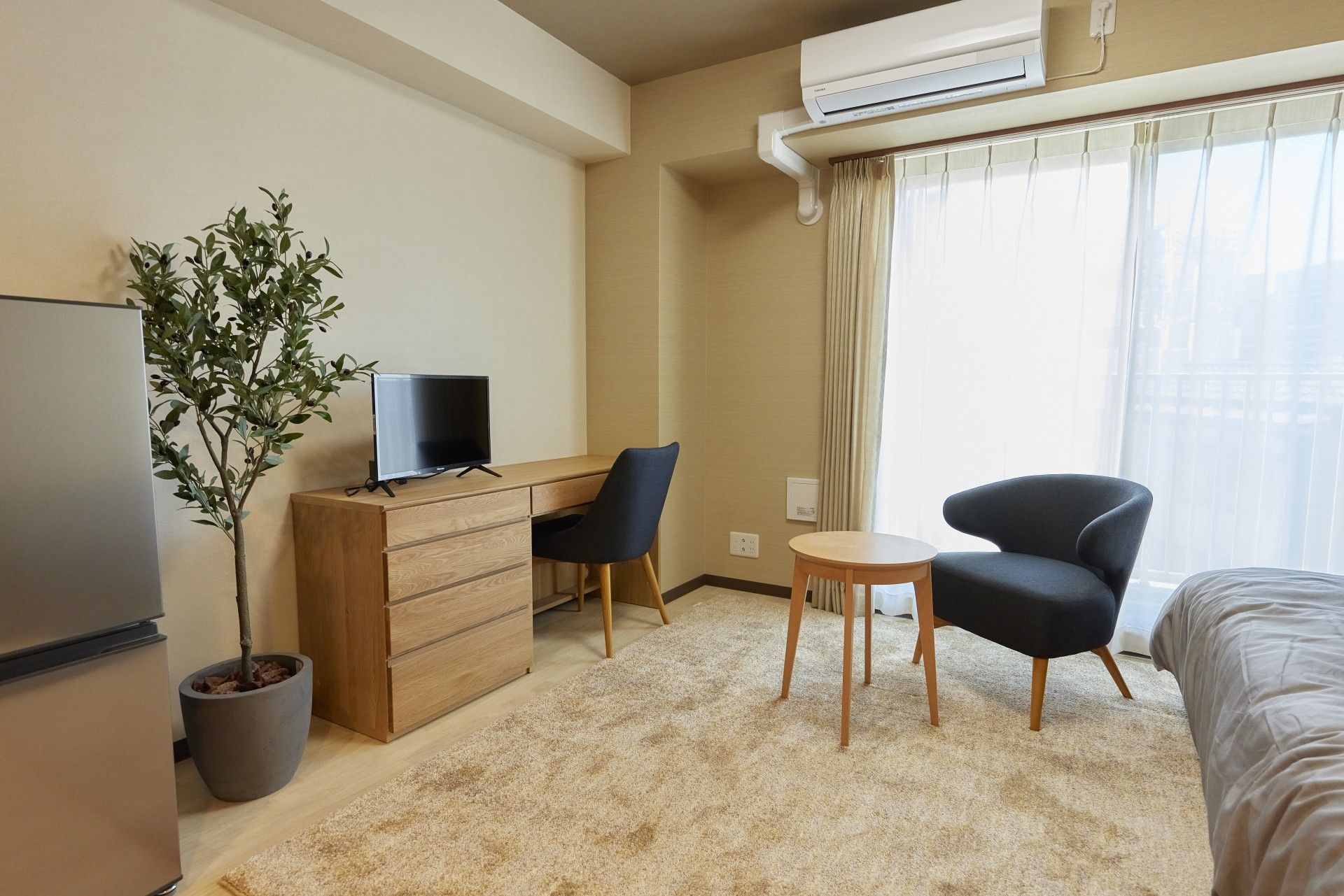 日差しが差し込む居室