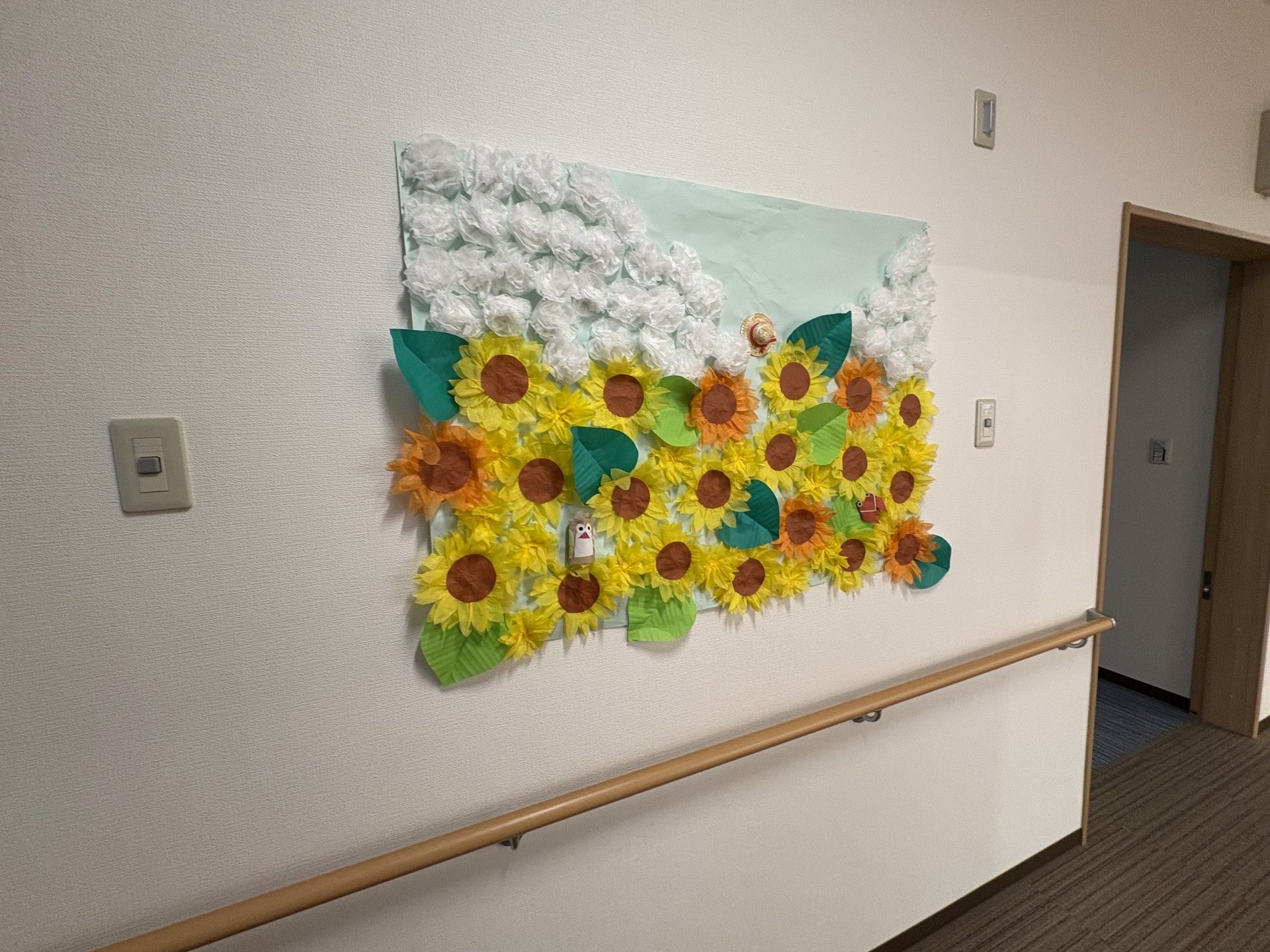 ひまわりの壁飾り