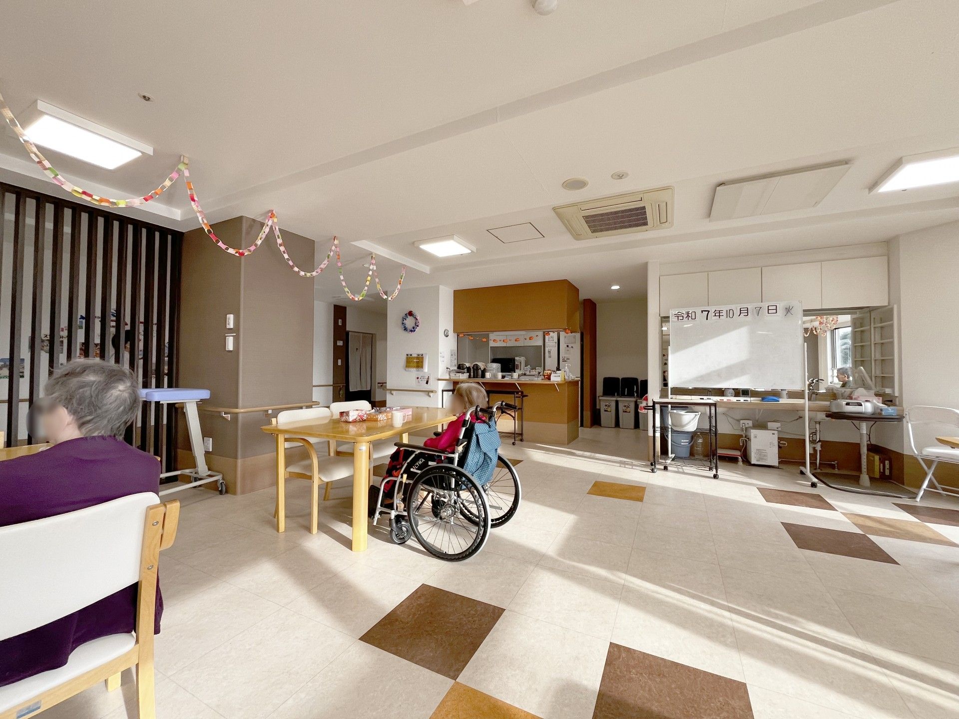 明るい共有スペース