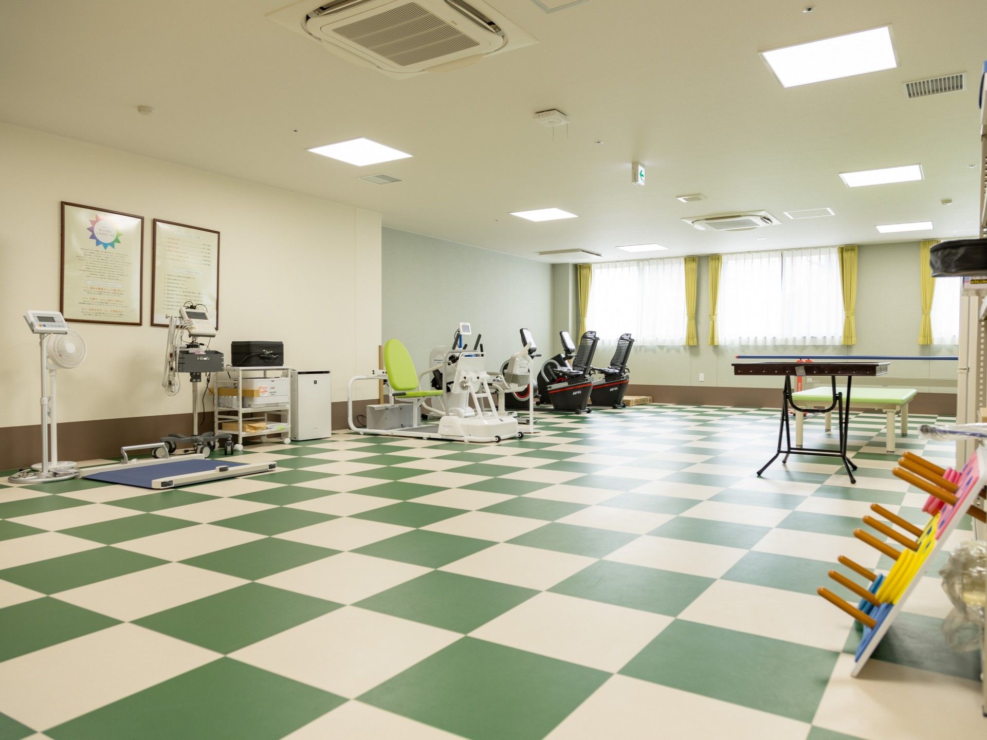 リハビリ設備が整った部屋