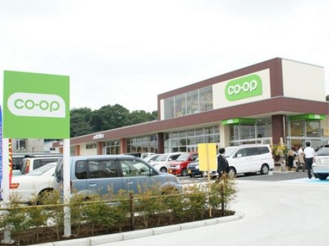１階のみの小規模なスーパーマーケットだが、駐車場が十分に用意されており買い物に便利である。車や買い物客の姿が多く賑やかな雰囲気がある。